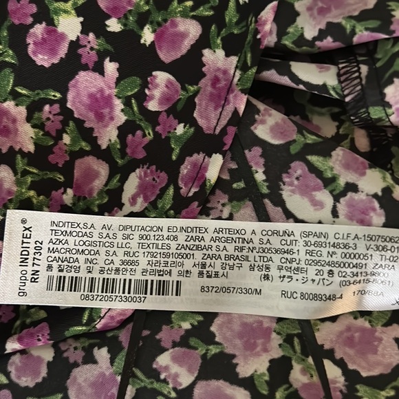 NWT Zara Black & Purple Floral Printed Cutout Halter Top - M - Picture 13 of 14